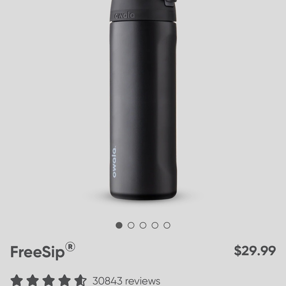 Owala Black Insulated Water Bottle - Picture 2 of 2